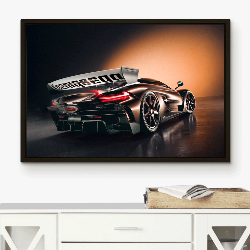 Racecar Flat Canvas with Frame